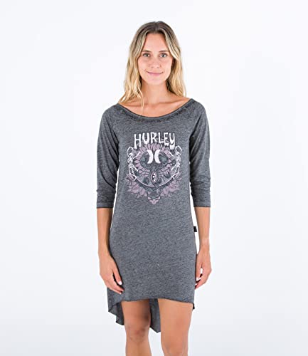 Hurley Damen W Oceancare Mullet Tee Lässiges Kleid, Dunkelgrau-meliert, M von Hurley