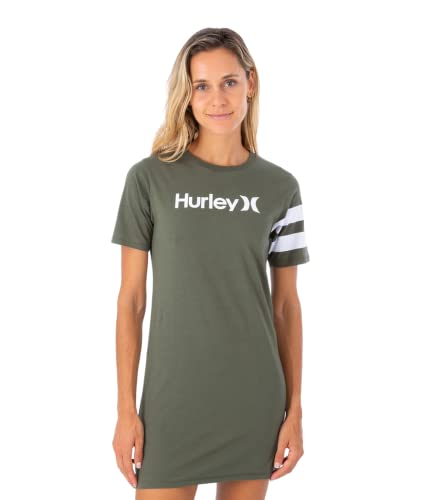 Hurley Damen W Oceancare O&o Tee Dress Lässiges Kleid, Olivegrün (Olive Night), L von Hurley