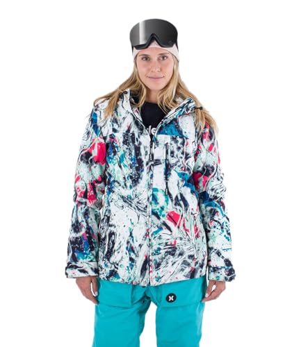 Hurley Damen Waverunner 3 m Schneejacke Jacke, Mehrfarbig, S von Hurley