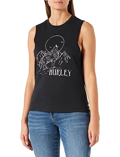 Hurley Damen Yote Two Washed Muscle Tank T-Shirt, Marshmallow, XS von Hurley