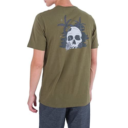 Hurley Herren Evd Death In Paradise Ss T-Shirt, Olivgrün, M von Hurley