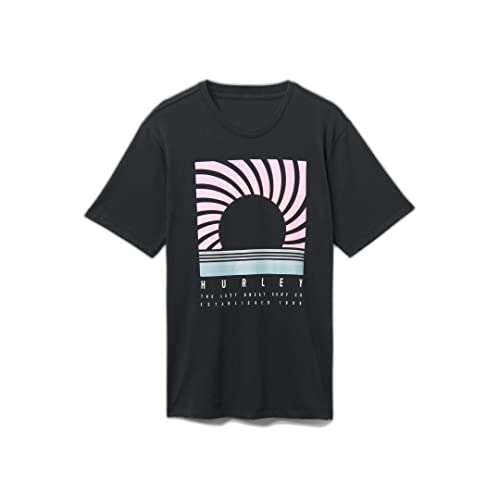 Hurley Herren Evd Horizon Ss T-Shirt, schwarz, S von Hurley