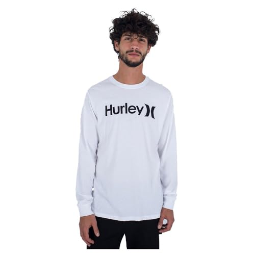 Hurley Herren Evd OAO Solid Ls Tshirt, weiß, L von Hurley