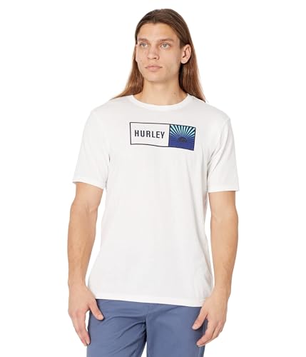 Hurley Herren Evd Sunbox SS T-Shirt, weiß, S von Hurley