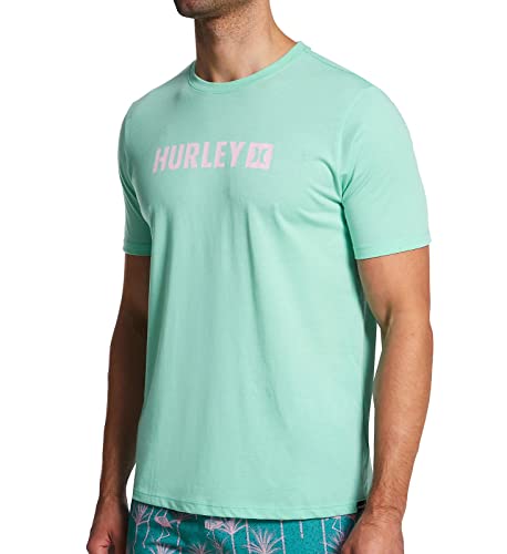 Hurley Herren Evd The Box S/S Tshirt, Tropical Mist, S von Hurley