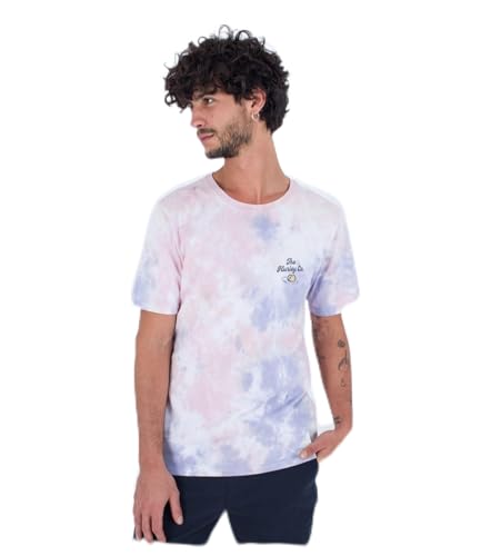 Hurley Herren Evd Tie Dye Bottmos Up S/S Tshirt, Flamingo, M von Hurley