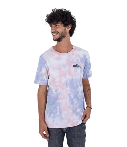 Hurley Herren Evd Tie Dye Groove S/S Tshirt, Flamingo, S von Hurley