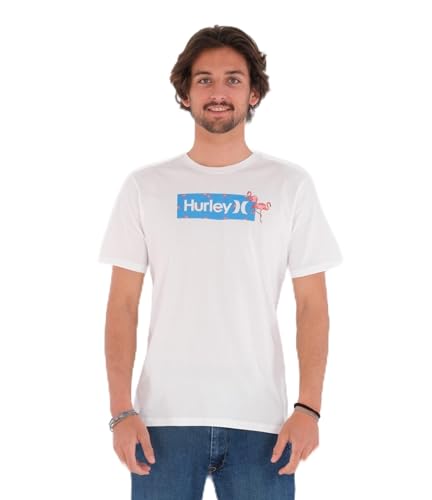 Hurley Herren Evd WSH Ditsy Box Tee Ss T-Shirt, weiß, L von Hurley