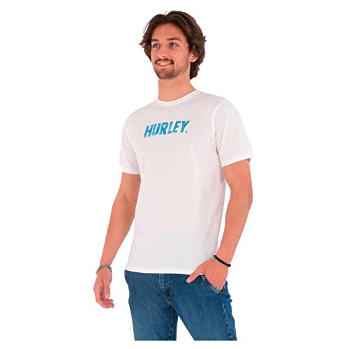 Hurley Herren Evd WSH Fastlane Pt Ss T-Shirt, weiß, S von Hurley