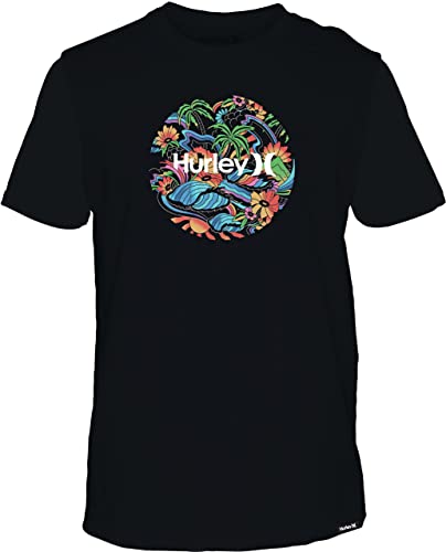Hurley Herren Evd WSH Paradise Trip Tee Ss T-Shirt, schwarz, S von Hurley