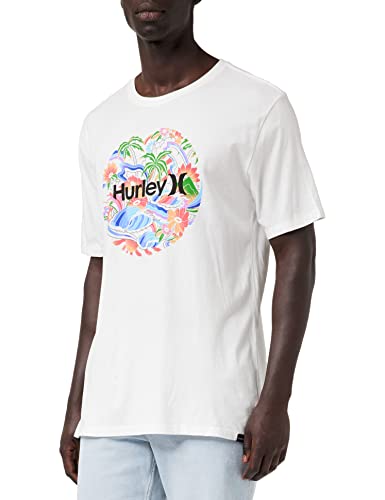 Hurley Herren Evd WSH Paradise Trip Tee Ss T-Shirt, weiß, S von Hurley