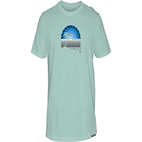 Hurley Herren Evd WSH Swirlset Tee Ss T-Shirt, Blaugrün, gefärbt, L von Hurley