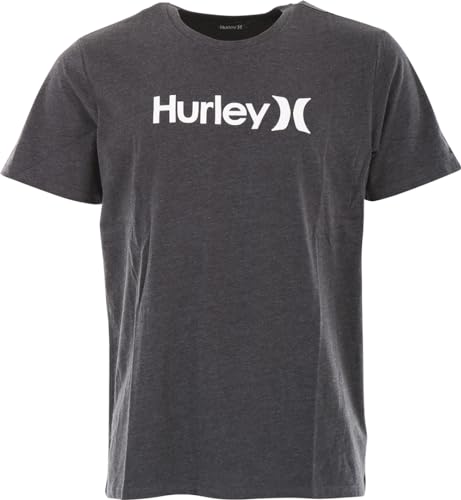 Hurley Herren Evd Wash Core OAO Solid Tee T-Shirt, schwarz (Heather Black), S von Hurley