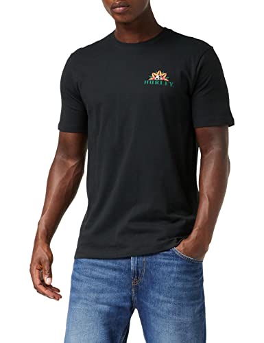 Hurley Herren Evd Wash Dark Tropics Tee Ss T-Shirt, schwarz, S von Hurley