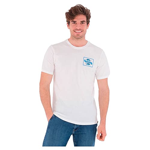Hurley Herren Evd Wash Mr Fishy Tee Ss T-Shirt, weiß, XL von Hurley