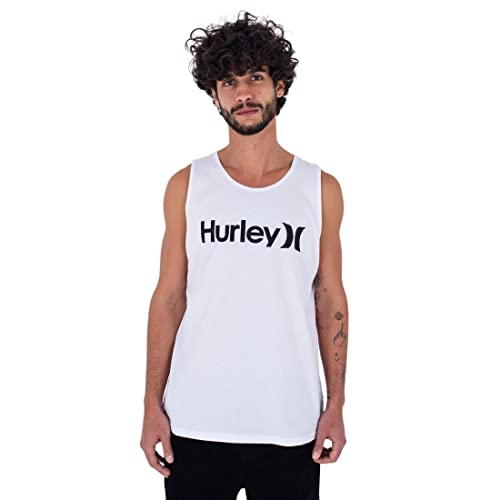 Hurley Herren Everyday One and Only Solid Tank Tshirt, weiß, L von Hurley