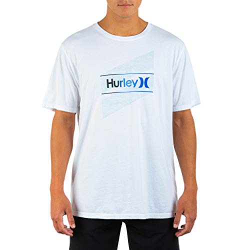 Hurley Herren Everyday Washed One And Only Slashed Short Sleeve T-shirt, Weiß, S EU von Hurley