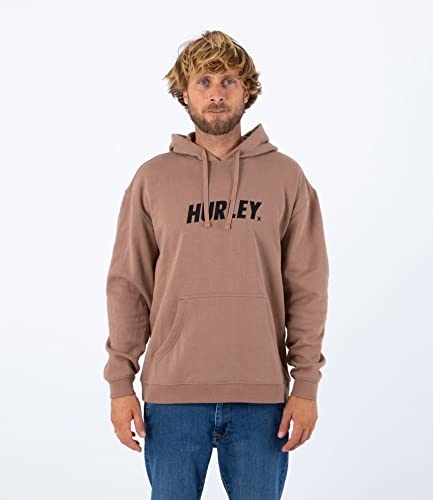 Hurley Herren Fastlane Solid Po Fleece Sweatshirt, Taupe, L von Hurley