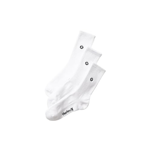 Hurley Herren H2o Dri Crew 3 Stück socken, Blanco, 42 von Hurley