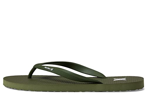 Hurley Herren Icon Solid Sandalen Flipflop, Olive, 41 EU von Hurley