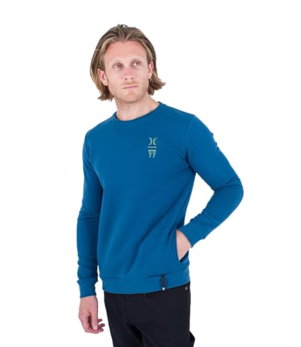 Hurley Herren M 99's Zip Hood Kapuzen-Sweatshirt, blau, L von Hurley