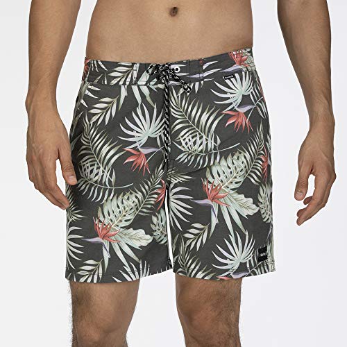 Hurley Herren M Beachside Islander 18' Board Shorts, Black, 28 von Hurley