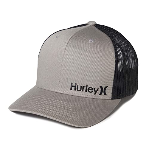 Hurley Herren M Corp Staple Trucker Baseballkappe, Cool Grey, Einheitsgröße von Hurley