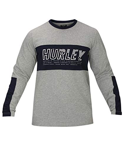 Hurley Herren M Df Harvey Onshore L/S Hemden, Dk Grey Heather, S von Hurley