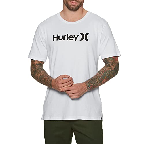 Hurley Herren M Evd WSH Core OAO Solid Tee T-Shirt, weiß, XL von Hurley
