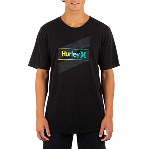 Hurley M Evd WSH OAO Slashed SS T-Shirt, Schwarz, M von Hurley