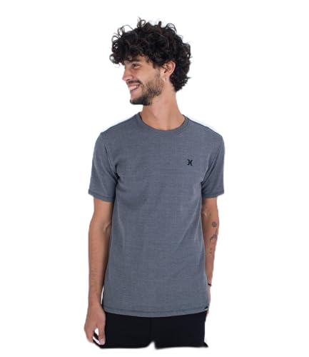 Hurley Herren M Oceancare Eshort Sleeeveential Icon Strukturiertes Kurzarm T-Shirt, Schwarz, L von Hurley