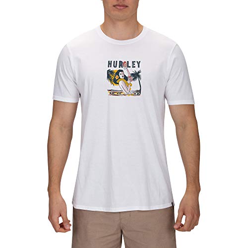 Hurley M PRM Tropics Del Tod Ss T-Shirt für Herren S weiß von Hurley