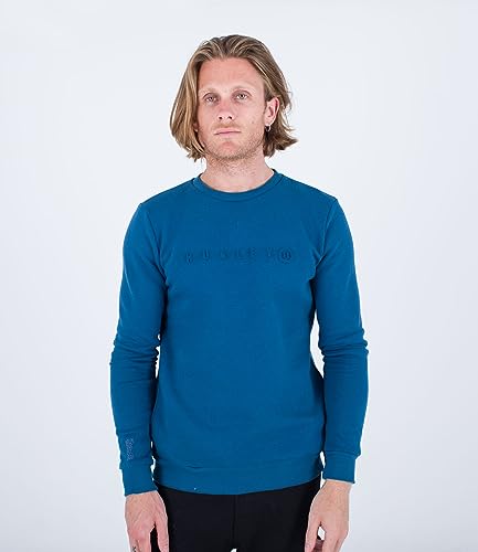 Hurley Herren M Racer Crew Pullover Sweater, blau, L von Hurley