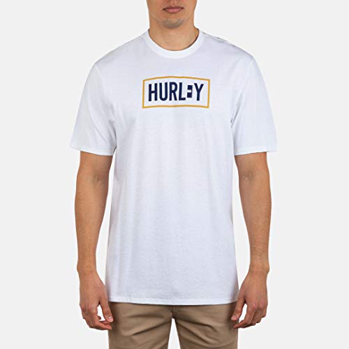 Hurley Herren M Subtractive Box S/S T-Shirt, White, S von Hurley