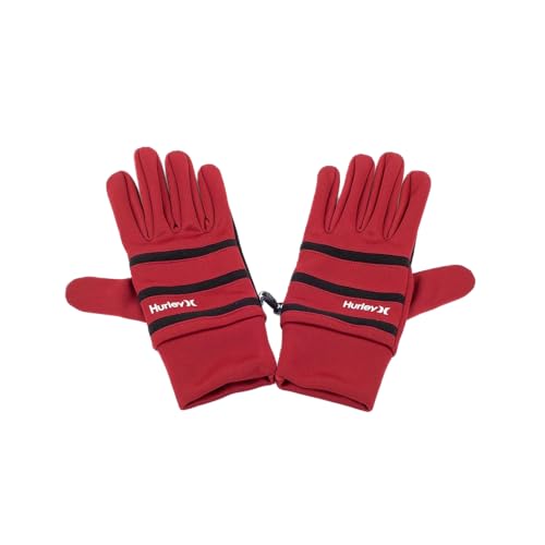 Hurley Herren M Trailhead Handschuhe für kaltes Wetter, Rot-Team Red, S-M von Hurley
