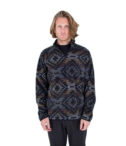 Hurley Herren Mesa Windchill 1/4 Zip Pullover Sweater, Expresso, M von Hurley