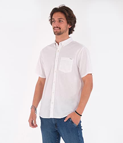 Hurley Herren O&o Space Dye Ss T-Shirt, weiß, M von Hurley