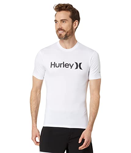 Hurley Herren OAO Quickdry Rashguard S/S ausschlagschutzhemd, weiß, L von Hurley
