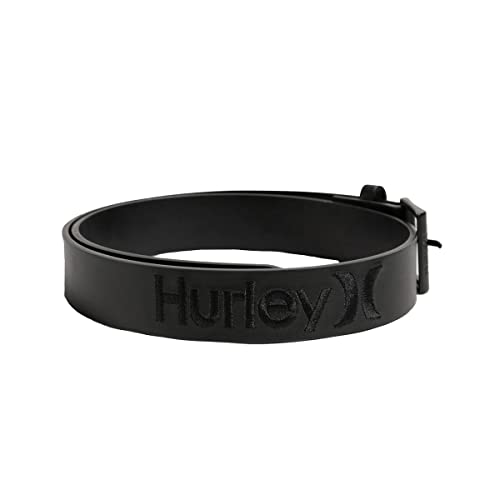 Hurley Herren One & Only Leather Belt Gürtel, Schwarz, Einheitsgröße UK von Hurley