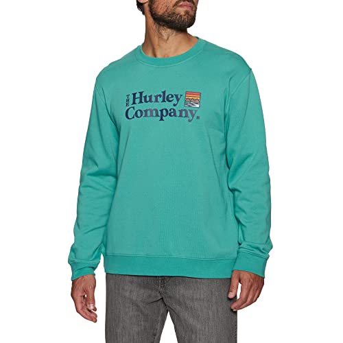 Hurley Herren Ponzo Canyon Summer Fleece Crew Sweatshirt, Wave Runner BZW. Wellenläufer, L von Hurley