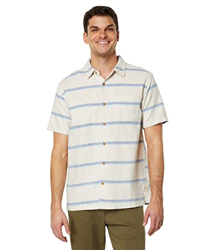 Hurley Herren Rincon Linen S/S Hemd, Knochenfarben, L von Hurley
