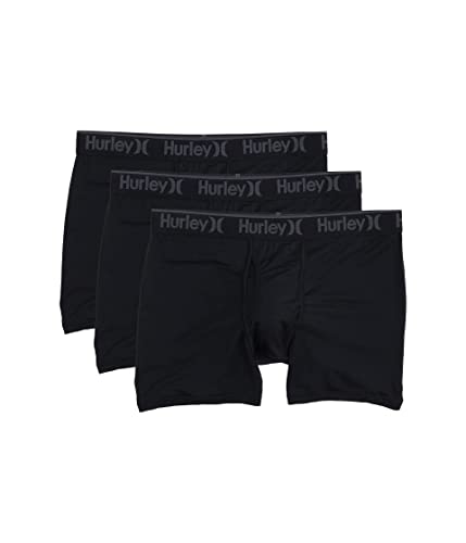 Hurley Herren Supersoft, 3 Stück Boxershorts, Black, L von Hurley