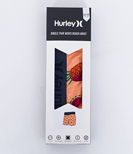 Hurley Herren Supersoft Printed Boxer 1 Stück Boxershorts, Nectarine, M von Hurley