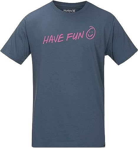 Hurley Jungen B Have Fun S/S T-Shirts, Midnight Teal, XL von Hurley