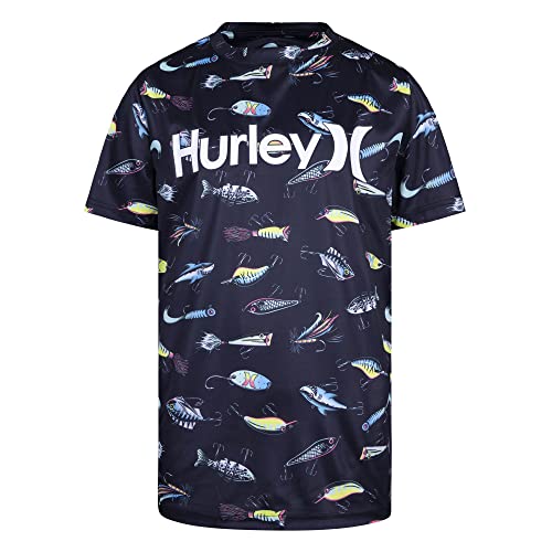Hurley Jungen Hrlb Lure UPF S/S Top Tshirt, schwarz, 8 años von Hurley