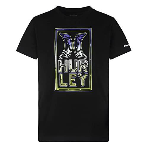 Hurley Jungen Hrlb Techno Stack Tee Tshirt, Black, 8 años von Hurley