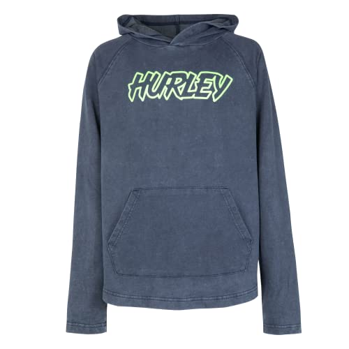 Hurley Jungen Hrlb Tie Dye Pullover Hoodie Sweatshirt, Schwarz/Blaues Graphit, 10 años von Hurley