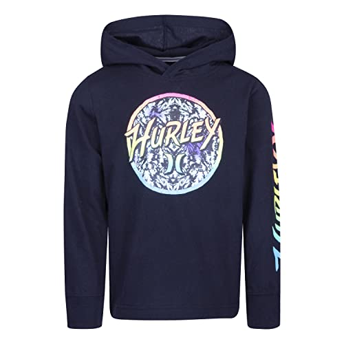 Hurley Jungen Long Sleeve T-Shirt Hooded Sweatshirt, schwarz, 10 años von Hurley