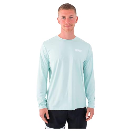Hurley Herren Evd Hybrid UPF Ls T-Shirt, Brauner Kelp, S EU von Hurley