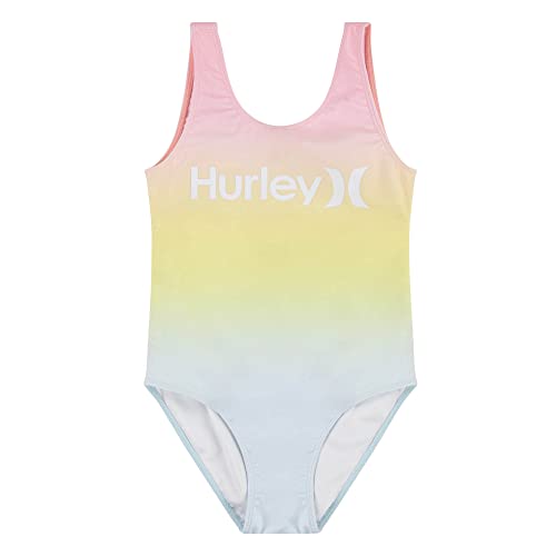 Hurley Mädchen Hrlg One Piece W/Twist Back Einteiliger Badeanzug, Blue Cloud, 12 años von Hurley